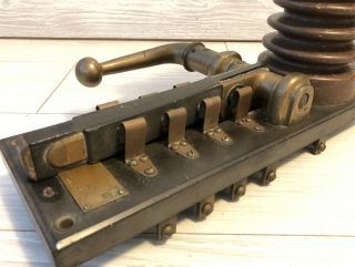 Antique 1800’s - 1900’s Electrical Circuit Breaker Switch Apparatus 7