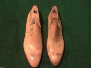 Pair Vintage 1937 Maple Wood Size 8 A CARLTON GEBL Co Shoe Factory Last 770 3