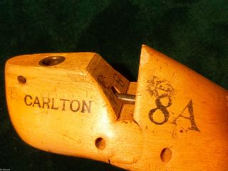 Pair Vintage 1937 Maple Wood Size 8 A CARLTON GEBL Co Shoe Factory Last 770 4
