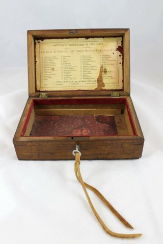 Antique Boericke & Schreck Wooden Homeopathic Medicine Box (pharmacist Gift)