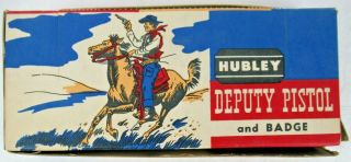 Vintage Hubley Deputy Pistol Gun & Badge Old Store Stock