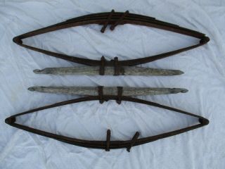 2 Vintage Buggy Seat Springs Horse Drawn Buckboard Carriage Antique Wagon Amish