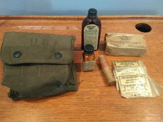 Ww2 Usmc Army Pto Jungle First Aid Survival Pouch Kit 1945
