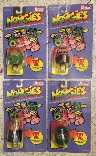 Rare Complete Set 4 Vintage Noogies Redbox Toys