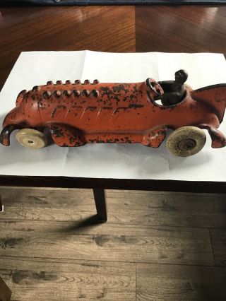 A.  C.  Williams Cast Iron Racer Toy 8 1/2” Long