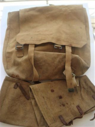 1913 Ww1 British Army Backpack Haversack And Gaiters