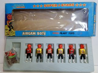 Vtg Greek Pyroplast Toys Airgam Boys Space Serie Stars Complete Set Nib