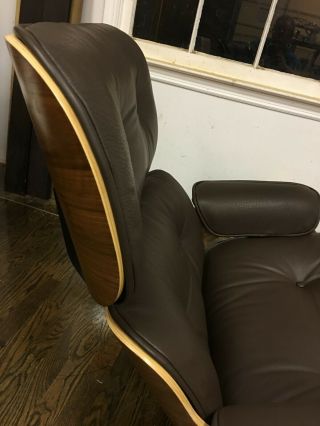 LEATHER Herman Miller Eames Lounge Chair & Ottoman WALNUT FIGURE 11