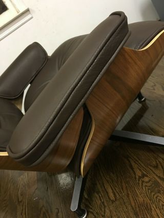 LEATHER Herman Miller Eames Lounge Chair & Ottoman WALNUT FIGURE 7