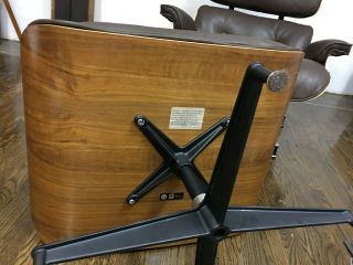 LEATHER Herman Miller Eames Lounge Chair & Ottoman WALNUT FIGURE 8