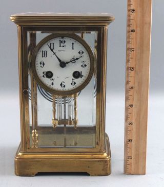 Antique Victorian Period French Crystal Regulator Clock,  Bailey Banks And Biddle