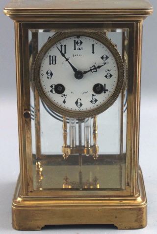 Antique Victorian Period French Crystal Regulator Clock,  Bailey Banks and Biddle 2