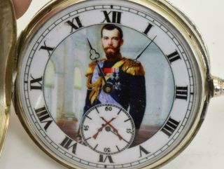 Rare antique Imperial Russian Officer ' s Sharp Shooting award watch by Perret&Co 6