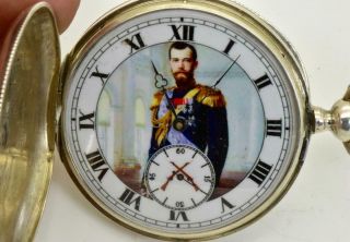 Rare antique Imperial Russian Officer ' s Sharp Shooting award watch by Perret&Co 7