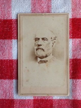 Confederate Gen.  Robert E.  Lee - Cdv - Rare Atlanta Backmark - 1863 Photograph -