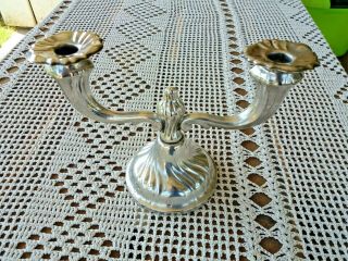 Antique Art Nouveau German Candelabra Candlestick Candleholder Silver 800 Signed