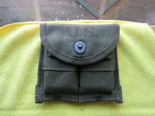 US Military Vintage M1 Clip Pouch & 2 Magazines Great Conditions. 7