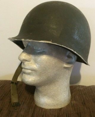 Ww2 Us Navy M1 Steel Helmet Front Seam Fixed Bale/bail