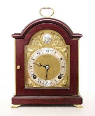 Elliott Mappin & Webb Striking Bracket / Mantel Clock,  Mahogany,  10 ",  Serviced