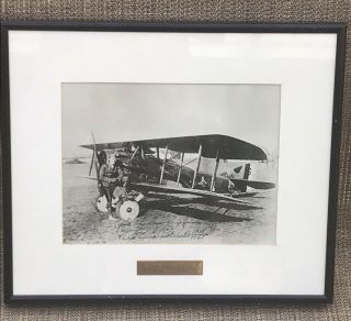 Captain Eddie Rickenbacker Signed Photograph World War I Ace Biplane