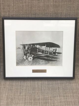 Captain Eddie Rickenbacker signed photograph World War I Ace Biplane 2