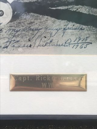 Captain Eddie Rickenbacker signed photograph World War I Ace Biplane 3