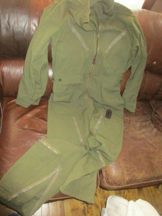 Wwii Us Air Forces L - 1 Light Flying Suit Gaberdine 1 Pc Jump Suit Size M (t)