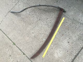 Old Scythe With Large Rusty Blade 3rd Of Three Listings For Rustic Scythes