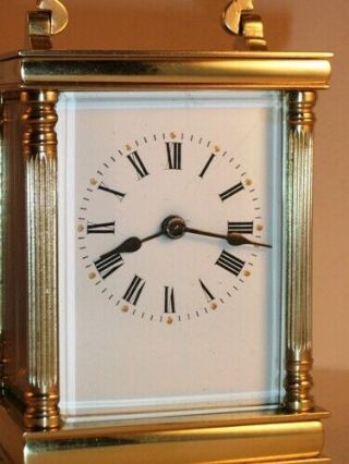 Small French antique carriage clock.  Complete overhaul and service June 2019. 2