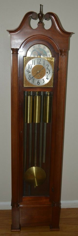 Antique Herschede Grandfather Hall Clock Model 515 W/original Paper Collectible