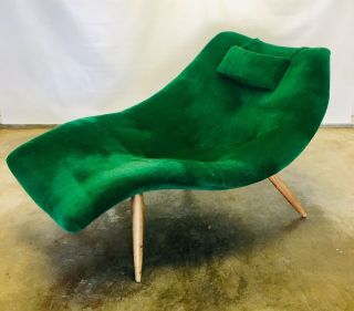 Early Rare Adrian Pearsall Chaise Lounge Craft Associates Mid Century Modern 2