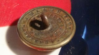 CONNECTICUT STATE SEAL STAFF COAT BUTTON JMLH SCOVILL EARLY CIVIL WAR 3