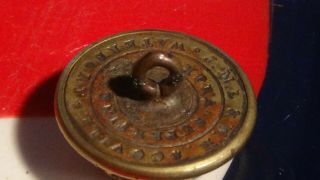 CONNECTICUT STATE SEAL STAFF COAT BUTTON JMLH SCOVILL EARLY CIVIL WAR 4
