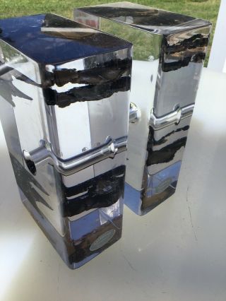 Vintage Astrolite Ritts Modern Mcm Lucite Acrylic Sculptures Bookends