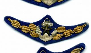 (3) WW2 Imperial Japanese Navy NAVAL PILOT Gold - Silver BULLION WINGS 3
