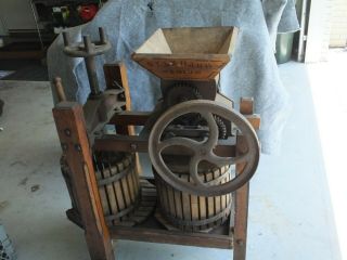 Antique Wood/ Cast Iron Apple Cider Press