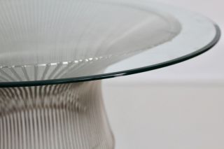 Knoll Platner Vtg Mid Century Modern Chrome Wire Metal Glass Coffee Table DWR 11