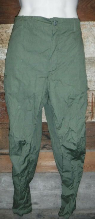Vintage 1968 Vietnam War Us Army Trousers Rip Stop Poplin Og 107 Nos Made In Usa