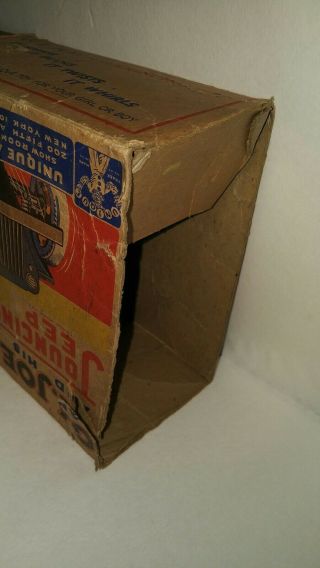 BOX ONLY 1940s GI Joe Jouncing Jeep Tin wind up Toy 6