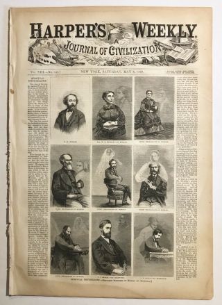 May 8 1869 Harper’s Weekly Comp Issue Submarine Divers Man - Of - War’s - Man