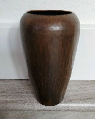 Roycroft Hammered Copper Vase 4 1/2” Tall Lovely