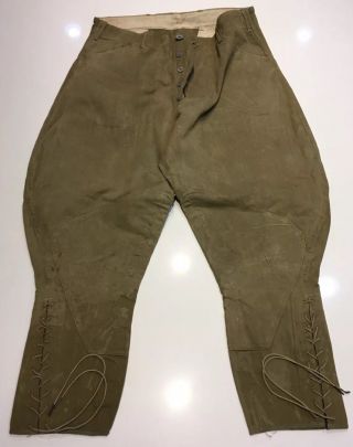 Named Wwi U.  S.  Army Aef Summer Cotton Trousers Or Pants Sz 34”x24 "