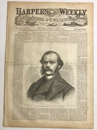 July 3 1869 Harper’s Weekly Comp Issue Cincinnati Red Stockings Baseball Club