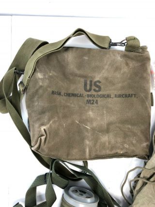 American MSA 1988 Aircrew Gas Mask Respirator - WP Bag Hood Tinted Outsert 7