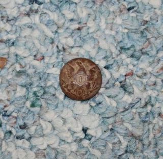 Antique Confederate Infantry Button,  Dug In Tennessee