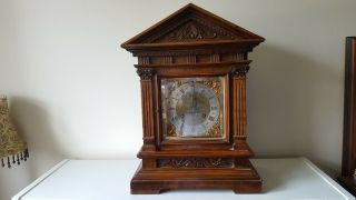 D R G M German Wooden Cased 8 Day Mantle Clock
