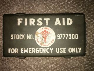 Rare Ww2 Military First Aid Us Army Medical Department Emergency Field Kit Jeep