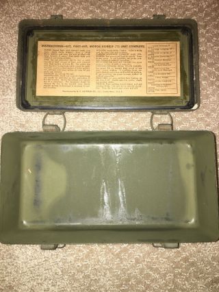 RARE WW2 MILITARY FIRST AID US ARMY MEDICAL DEPARTMENT EMERGENCY FIELD KIT JEEP 7