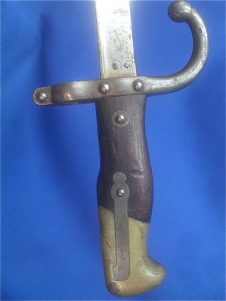 WW1 French Army Gras Rifle Sword Bayonet with Scabbard & matching Numbers 13554 10