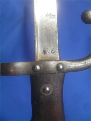 WW1 French Army Gras Rifle Sword Bayonet with Scabbard & matching Numbers 13554 11